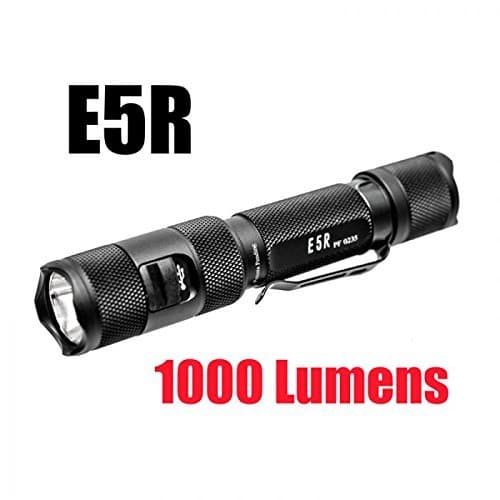 Powertac E5R 1000 Lumen E5 Rechargeable LED Flashlight with 3400mAh 18650, USB Type-C Charger