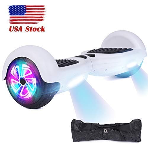 YHR Hoverboard with Bluetooth Speaker LED Lights, 6.5inch Self Balancing Hoverboards for Adults Kids Ages 6+ with UL2281 Certified