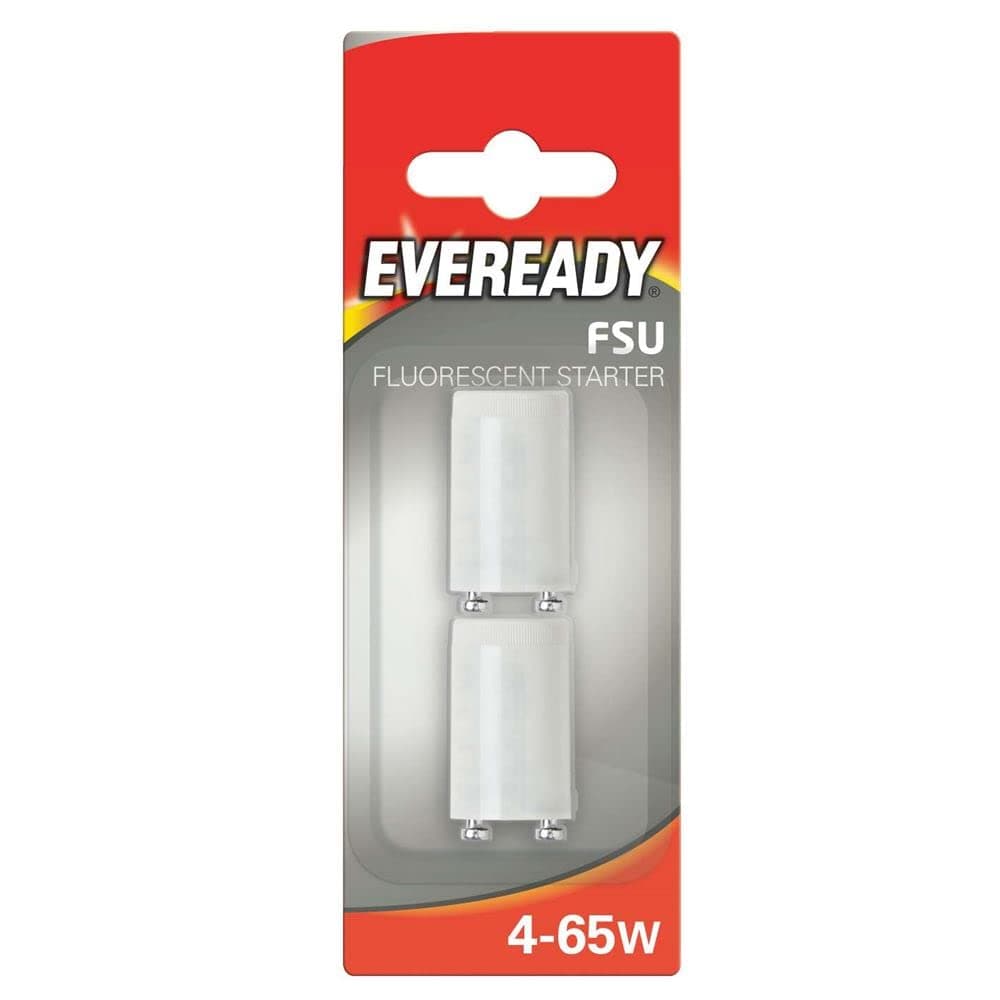 Eveready Fluorescent Tube Light Starter 4-65W single Pack, Cool White, 350 Lumens, 65W, 1 Count