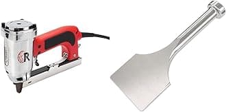 ROBERTS 10-600 3/16" Crown, 120V, 15-Amp, 20 Gauge Electric Stapler with Carrying Case, Red & Bon Tool 24-315 - 3-1/2" Wide Carpet Stair Tool