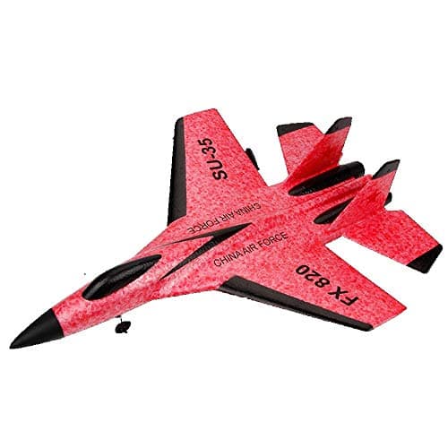 SU-35 RC Plane,Remote Control Helicopter Plane Glider Airplane EPP Foam 3.5CH Toys (red, SU-35)