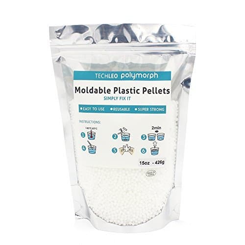 TechLeo 15OZ White Moldable Plastic Beads - Lightweight & Strong, Reusable, Ideal for Modeling, 15 ounces
