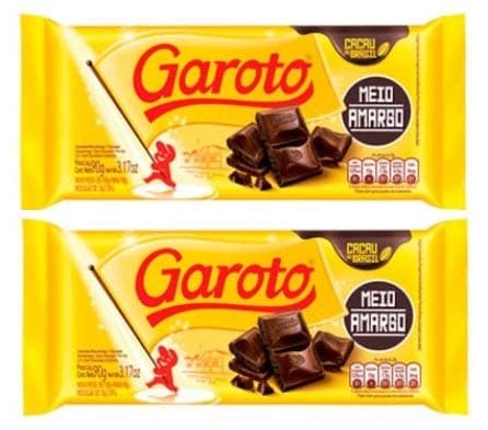 GarotoChocolate Tabletes (Meio Amargo, 2 Pack)