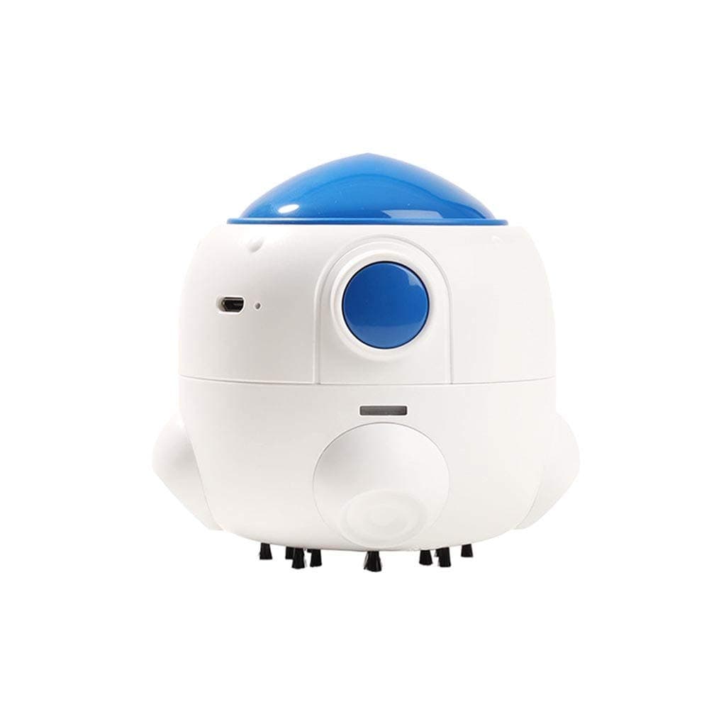 KLVOE Handheld Mini Desktop Cleaner - Student Rubber Scrap Confetti Keyboard Vacuum Cleaner - Dust Hairs Crumbs Sweeper - Cleaning Tools for Laptop Computer Desktop Piano and Pet House (White)