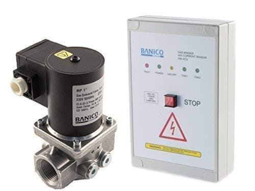 CURRENT SENSOR COMMERCIAL GAS INTERLOCK SYSTEM KIT & 1" GAS SOLENOID VALVE 28MM