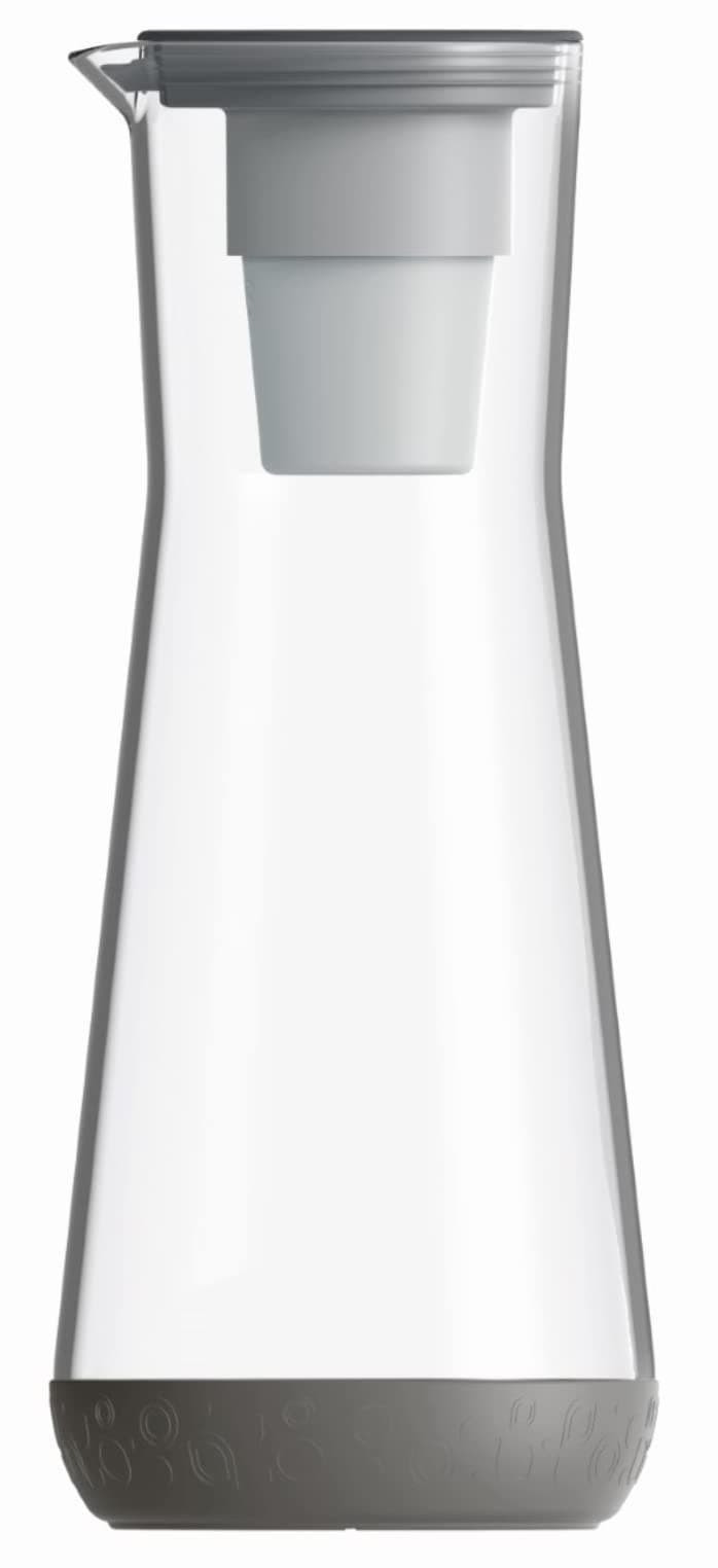 Hydros Water Filter Pitcher, 40 oz Slim Design, Patented Fast Flo Tech, Dishwasher Safe, Fills in Just 40 Seconds, BPA Free, 5 Cup Capacity, Grey