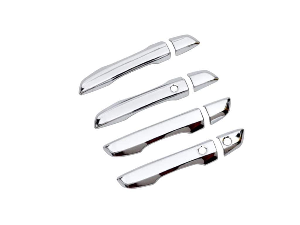 Polished Chrome 4 Door Plated Handle Covers Compatible with 2016-2018 Honda Civic with Smart Key Cutout