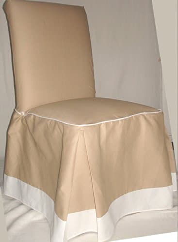 Cotton Dock Full Dining Chair Corded Cover Solid Khaki