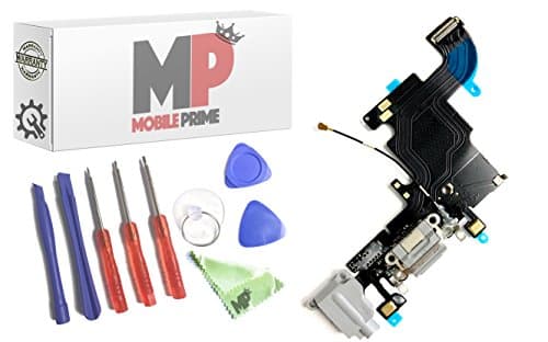 MobilePrime Gray Charging Port Replacement Kit Compatible for iPhone 6S Including Repair Tools 821-00078-08