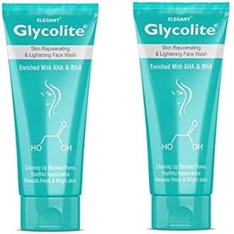 Glycolite Skin Rejuvenating & Lightening Face Wash 60ml | Glycolic Acid Face Wash | Improves Skin Texture, Tone, and Appearance | Reveals Face & Bright Skin | Suitable For All Skin - Pack Of 2
