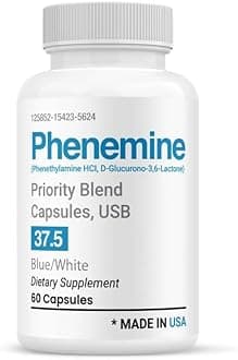 Phene.Mine 37.5, Max Strenght, Fast-Acting Formula, 60 Count