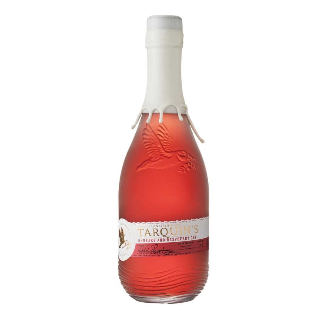Tarquin’s Rhubarb & Raspberry Gin | Infused with the freshest British Rhubarb & Raspberries | Cornish Pink Gin | Lovely with Ginger Ale and in G&Ts | Crafted in Cornwall | 38% vol | 70cl