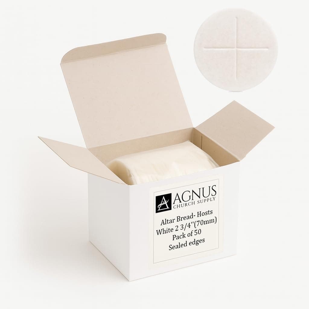 Altar Bread Hosts – White 2 3/4'', Pack of 50 | Premium Communion Wafers for Church Services, Eucharist, and Religious Ceremonies