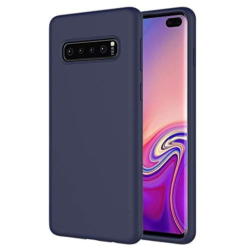 Silicone Case Compatible Galaxy S10 Plus,Liquid Silicone Gel Rubber Shockproof Protective Case Full Body Thick Case for Samsung Galaxy S10 Plus 6.4’’ (Navy Blue)