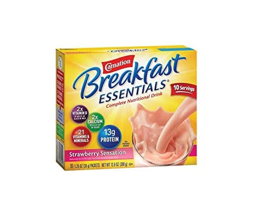 CarnationBreakfast Essentials Complete Nutritional Drink, Packets Strawberry Sensation 1.26 oz.