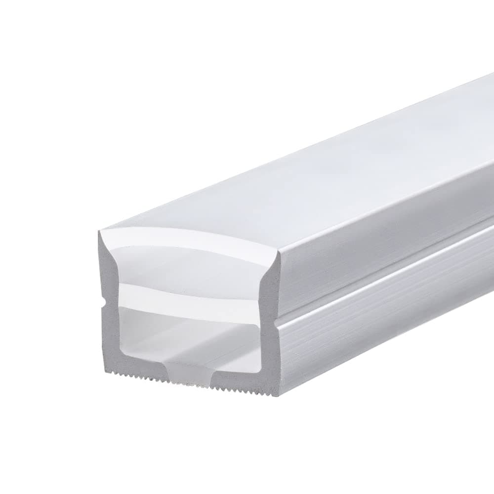 BIRRAY 5M/16.5ft Silicone Channel System for 12mm DIY LED Neon Rope Light Strip, 20x14mm Flexible Tube Housing Profile, Aluminum Extrusion Substitutes Waterproof IP67