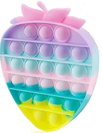 EEEZEEE pop its, pop it Fidget Toys, | pop it, Fidget Toys, Fidget Toys pop it Rainbow, pop it Toy, | poppit Fidget Toy, Rainbow pop it, Push pop Bubble Fidget Toy, pop Toy (Strawberry)