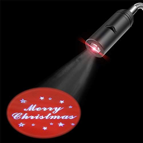 Customized Logo LED Projector Lights, AIMENGTE “Welcome” “Merry Christmas” Logo Portable LED Projector Lamp E27,LED Night Indicator Lamp Advertising Light Bulb. (Merry Christmas Logo)