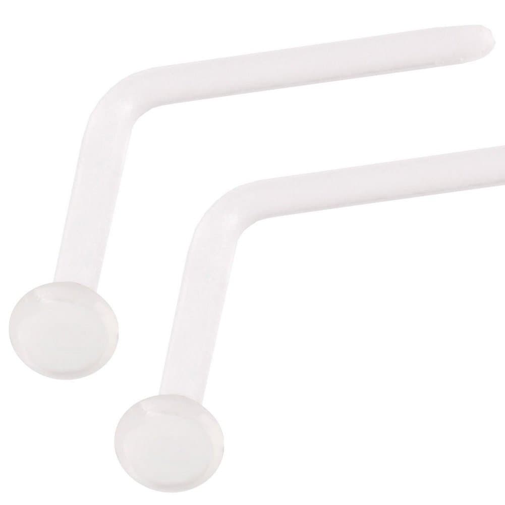 (3 Pieces) FLAT TOP Clear Bioflex Nose L-shape Retainer (TRN)