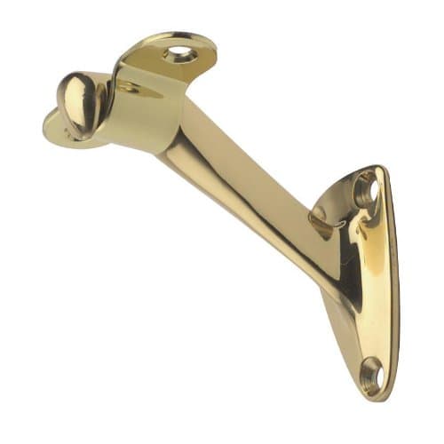 LR-02-313 Clear Coat Brass Handrail Bracket Flat Top