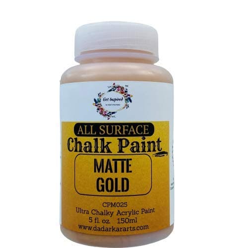Get Inspired Gold Matte All surface Super Matte Chalk Paint 150ml Gold Chalk Paint