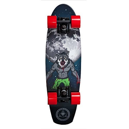 Aluminati Skateboards A-Frame Wolfy Skateboard, Grey