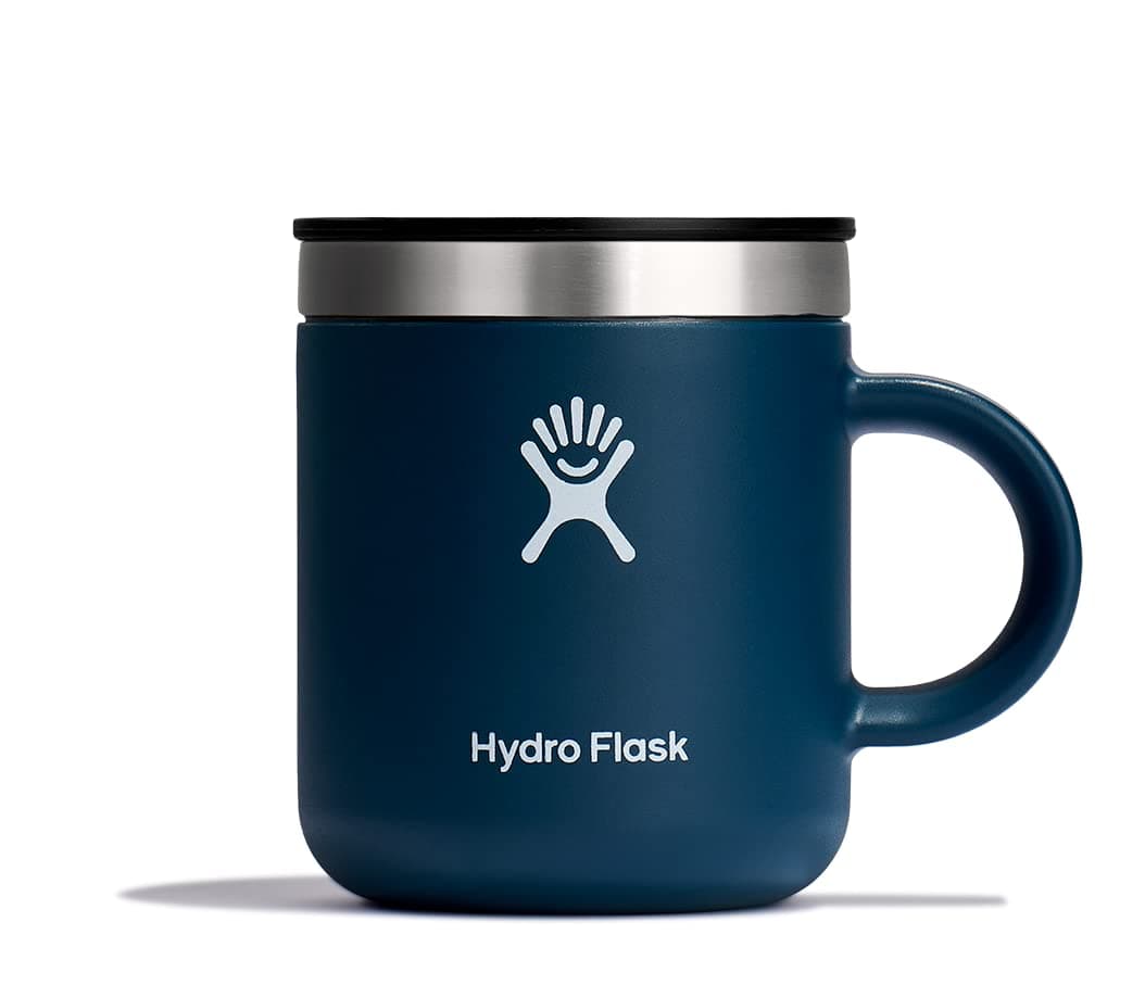 Hydro Flask Mug Insulated Travel Portable Coffee Tumbler with Handle, Indigo, M6CP464, Mug Indigo, 6 Oz