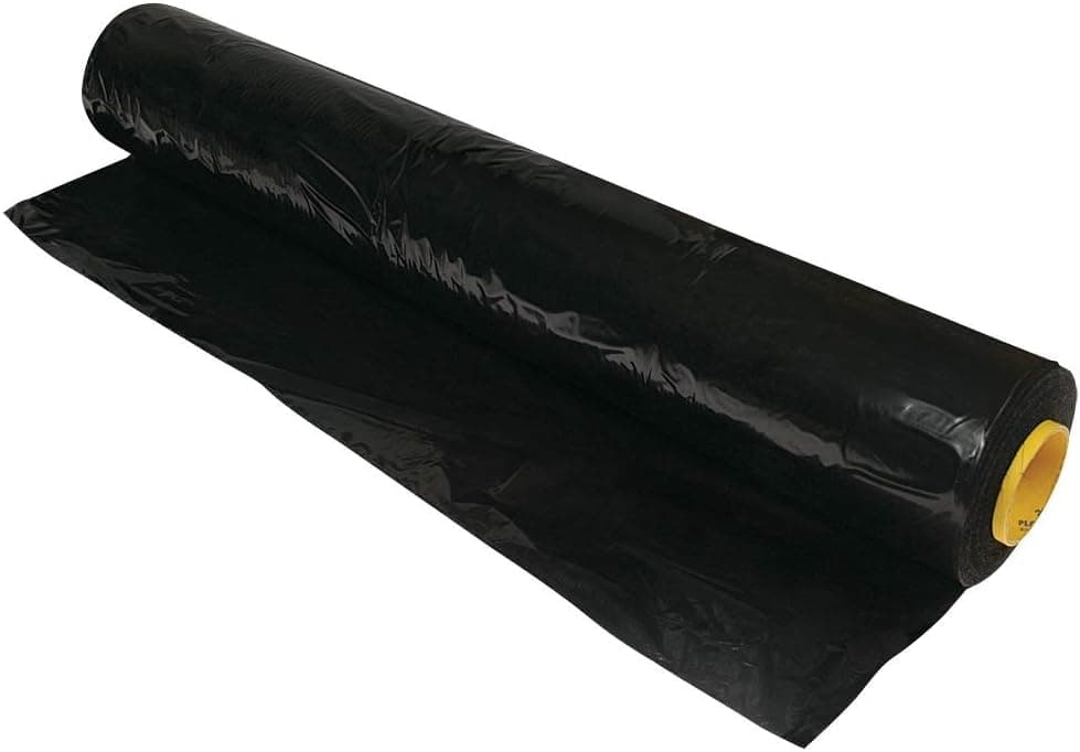 Poly Mulch Black Plastic Sheeting - Poly Mulch, Mulch, Black Plastic Sheeting (1.5 mil - 3' x 100')