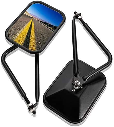 Bosmutus [2pcs] Rear View Mirror, Sideview Mirrors For J-eep Wrangler JK TJ CJ YJ JL JKU 1945-2021 Rubicon Unlimited Sport Sahara Rectangular Side View Door Mirrors