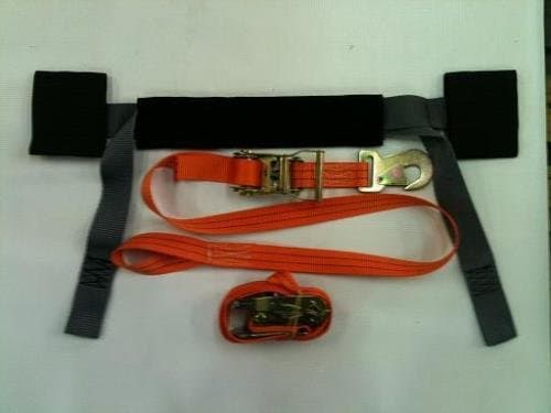 4 x Motorcycle Tie Down Straps with Ratchets & Handle Bar Strap