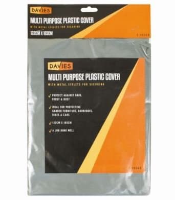 Multi Purpose Waterproof Plastic Sheet Cover for Garage or Outside 122cm x 183cm