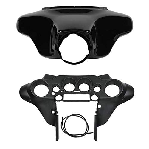 Front Inner Batwing Fairing Windshield for Harley, SLMOTO Motorcycle Batwing Inner Outer Fairing Fit for Harley Road King Street Electra Glide Street Glide Road Glide 1996-2013 2012 Black