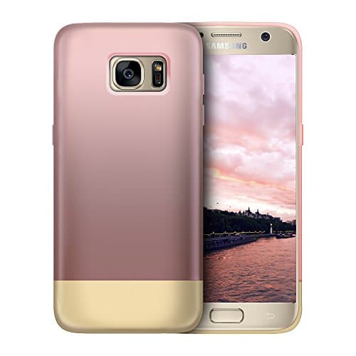 Galaxy S7 Case, OliveIce Hybrid Armor Pristine Bond Series Scratch Resistant Slim Slider Non Slip Samsung Galaxy S7 G930 and all Version Cell Phone Case - Rose Gold