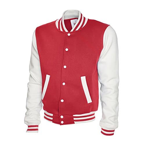 UNEEK Mens Varsity Baseball Style Bomber Jacket