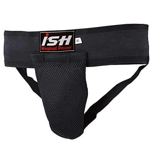 Groin Guard Protector Cup Inside Safety MMA Kick Boxing Karate Muay Protective Straps Thai UFC Shorts Abdo Black New