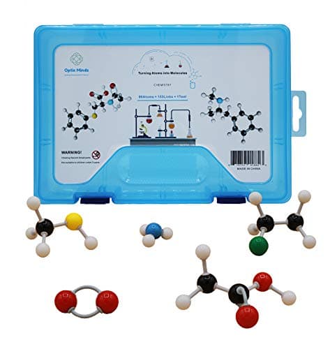 Optic Minds 239 piece - Organic Chemistry Model Kit - Molecular Model Kit - for Teachers and Students - Ball and Stick Model Organic Chemistry