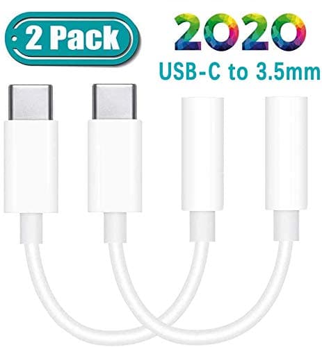 ErnestWoolomd Headphone Earbuds Jack Adapter, USB Type C to 3.5mm Adapter Compatible with Pixel 4 3 2 XL, Samsung S10 S9 Plus Note, iPad Pro,Mate 30 20 Pro and More [2 Pack]