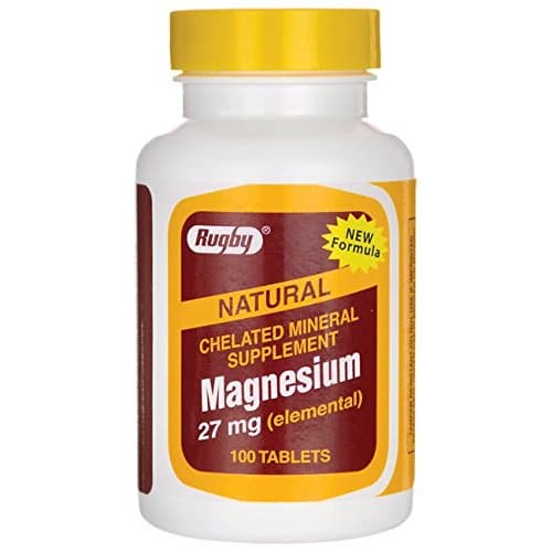 Rugby Chelated Magnesium 27 mg 100 Tabs