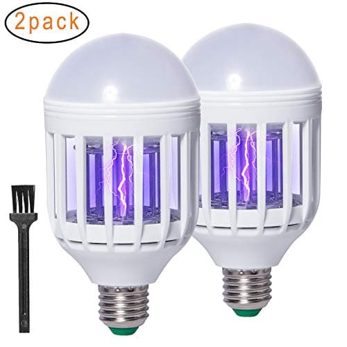 Apder 2 Pcak Bug Zapper Light 2 in 1 Lamp, UV LED Mosquito Killer Bulb for Outdoor and Indoor, one size, white-02