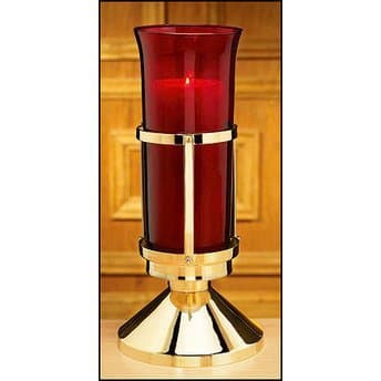 Religious Supply Sanctuary Lamp with Ruby Sanctuary Globe