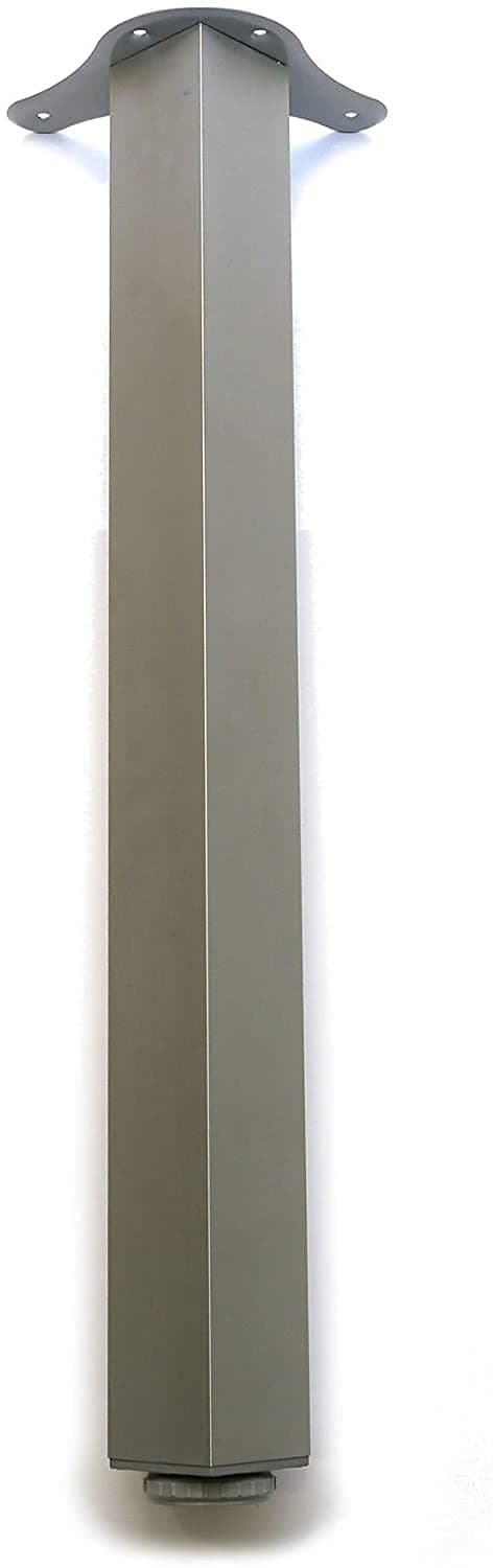 2 x 1100mm Aluminium Breakfast Bar Worktop Support Table Leg Square 65mm Dia