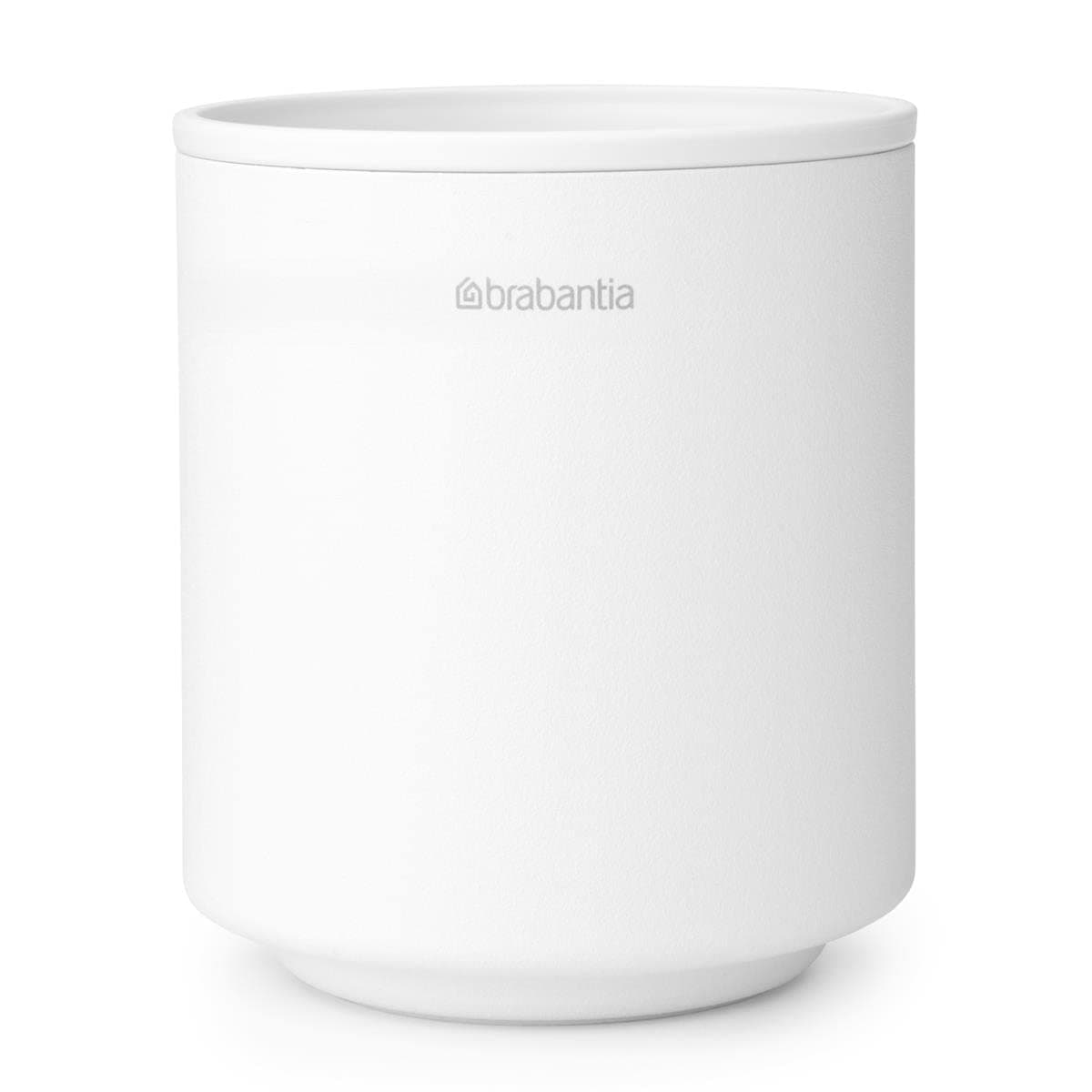 MindSet Toothbrush & Toothpaste Holder (Mineral Fresh White) Multiple Brush, Paste, Electric Toothbrush Storage Pot Container for Bathroom Washbasin (3.2 x 3.2 x 3.7)