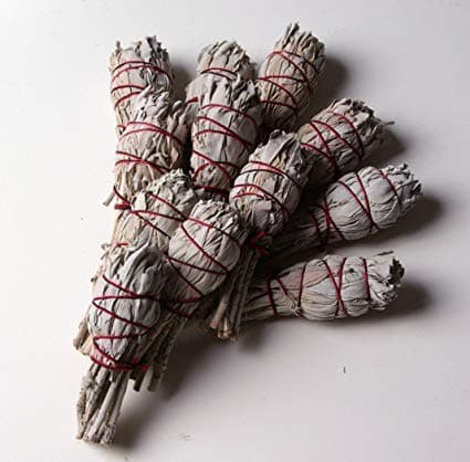 Big Pack: 12 x White SAGE Smudge Stick 4'' (20gr.) Incense Fresh from California