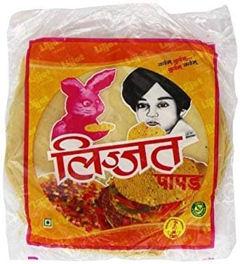 Lijjat Pappadum Plain Flavour - 200g (Pack of 3)