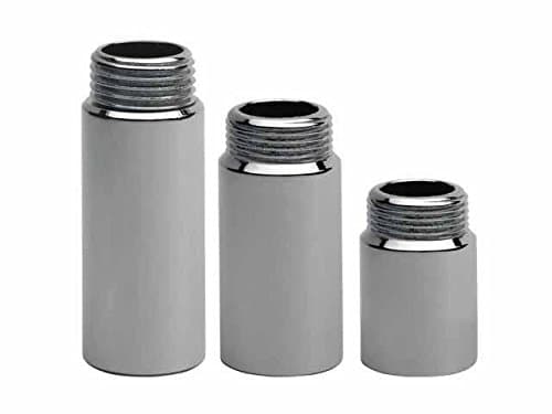 3/8" BSP European Thread (DN10mm) Pipe Thread Extension Female x Male Chrome Brass - 15mm long