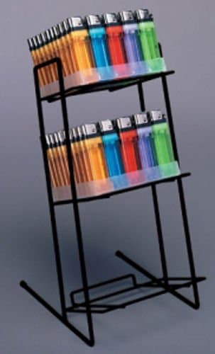 3 Tier Reverse Slant Rack in Black - 12.75 H x 5.75 W x 7 D Inches