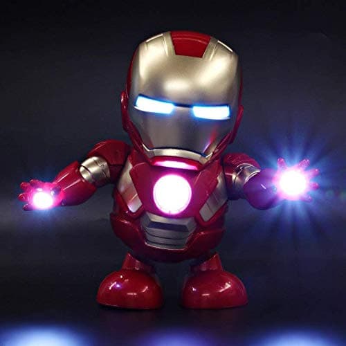 Dancing Robots for Boys - Mini Dancing Iron Man Marvel Fingers Avengers Toys, Dancing Robot Light Electric Music Toy with Music for Child Boys Girls Gift