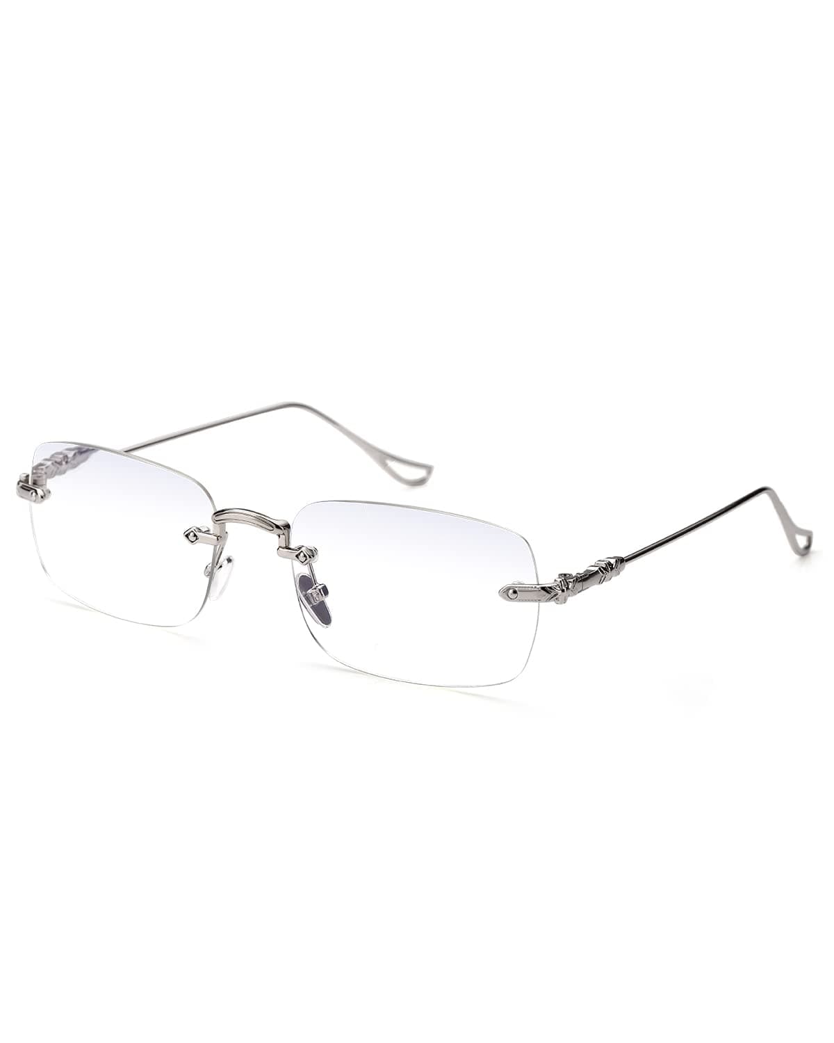 Simple frameless reading glasses