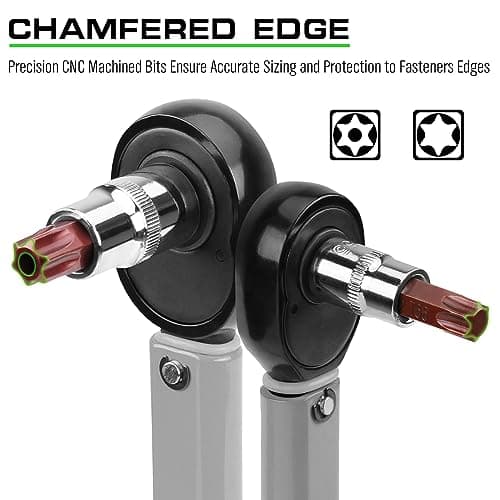 SWANLAKE 34PCS Master TORX Bit Socket Set, Premium S2 Alloy Steel, Solid Star & Tamper Proof T6 ~ T70