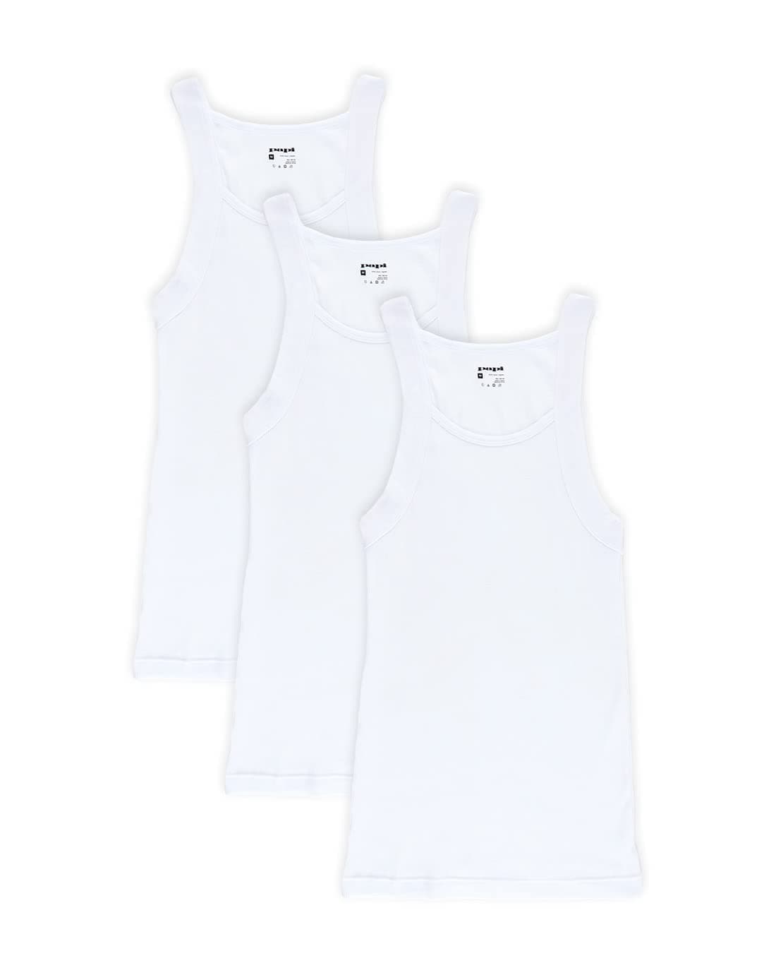 Men's 3-Pack Cotton Square Neck Undershirt Tank Top